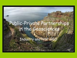 Public-Private Partnerships in the Geosciences