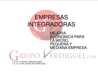 EMPRESAS INTEGRADORAS