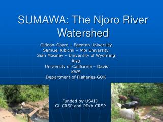 SUMAWA: The Njoro River Watershed