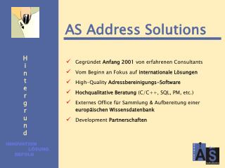 AS Address Solutions