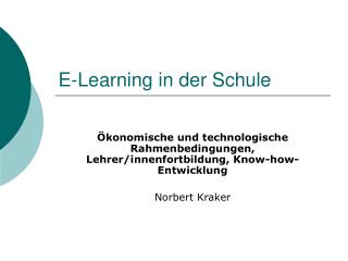 E-Learning in der Schule