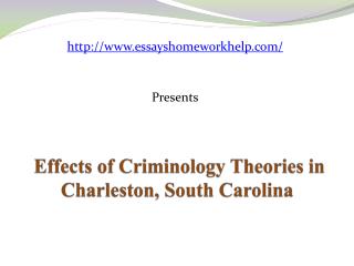 Sample essay: Effects of Criminology Theories in S. Carolina
