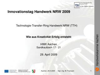 Innovationstag Handwerk NRW 2009