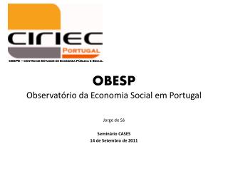 OBESP Observatório da Economia Social em Portugal