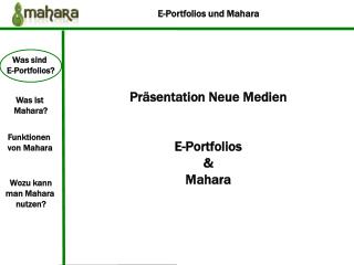 Präsentation Neue Medien E-Portfolios &amp; Mahara