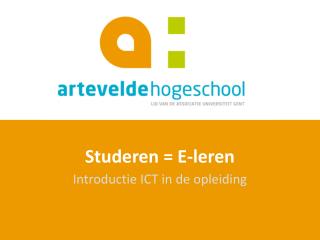 Studeren = E-leren