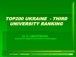 TOP200 UKRAINE - THIRD UNIVERSITY RANKING