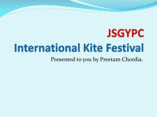 JSGYPC International Kite Festival