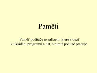 Paměti