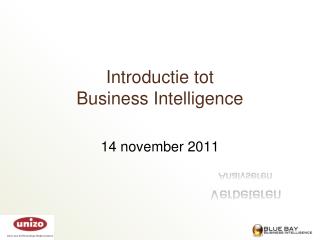 Introductie tot Business Intelligence