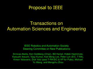 Proposal to IEEE