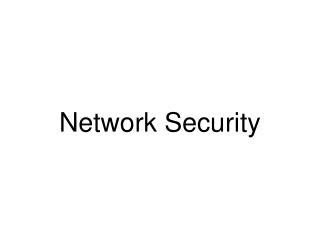 Network Security