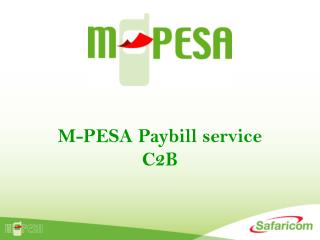 M-PESA Paybill service C2B