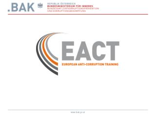 European Anti-Corruption Training (EACT)