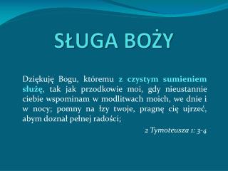 SŁUGA BOŻY