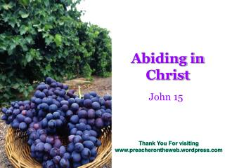 Abiding in Christ