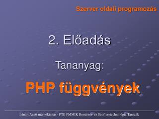 PHP függvények