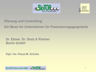 Planung und Controlling: Ein Muss für Unternehmer für Finanzierungsgespräche