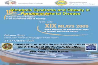 Metabolic Syndrome and Obesity in Peripheral Arterial Disease