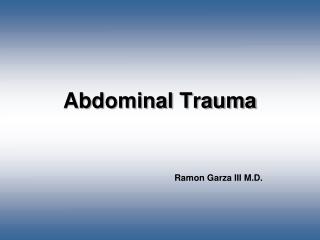 Abdominal Trauma