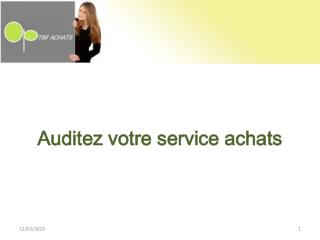 Auditez votre service achats