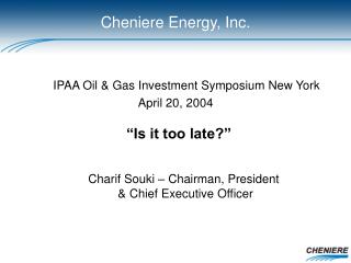 IPAA Oil &amp; Gas Investment Symposium New York