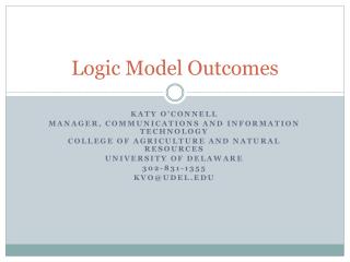 Logic Model Outcomes