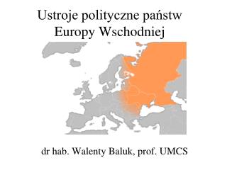 Ustroje polityczne państw Europy Wschodniej