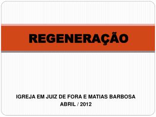 REGENERAÇÃO