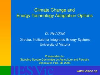 Climate Change and Energy Technology Adaptation Options