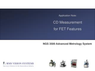 Application Note: CD Measurement for FET Features