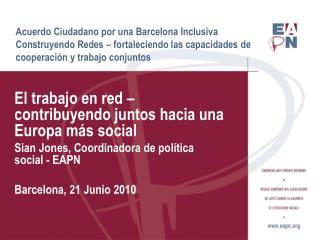 El trabajo en red – contribuyendo juntos hacia una Europa más social