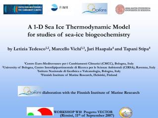 A 1-D Sea Ice Thermodynamic Model for studies of sea-ice biogeochemistry