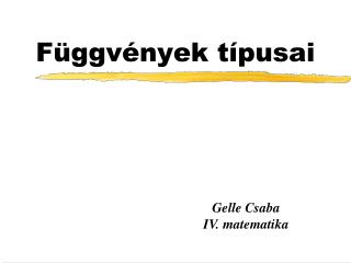 Függvények típusai