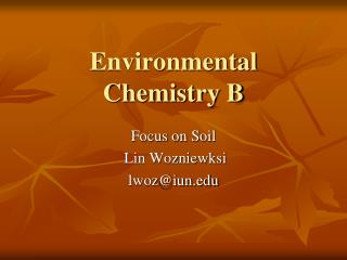 Environmental Chemistry B