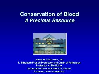 Conservation of Blood A Precious Resource