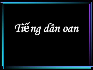 Tiếng dân oan