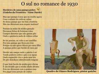 O sul no romance de 1930