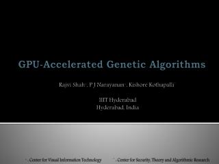 GPU-Accelerated Genetic Algorithms