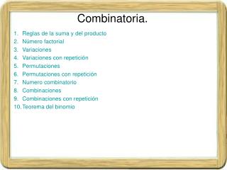 Combinatoria.