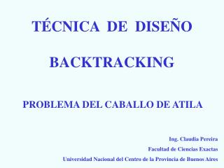 TÉCNICA DE DISEÑO BACKTRACKING