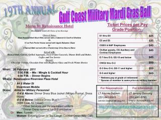 Gulf Coast Military Mardi Gras Ball