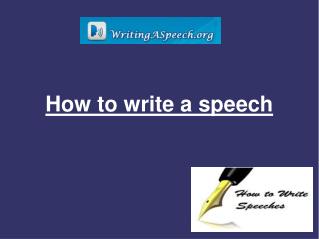 How to write a speech
