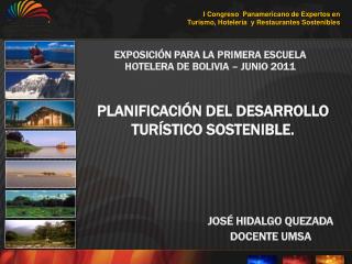 PLANIFICACIÓN DEL DESARROLLO TURÍSTICO SOSTENIBLE.