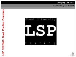Designing LSP tests
