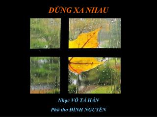 ĐỪNG XA NHAU