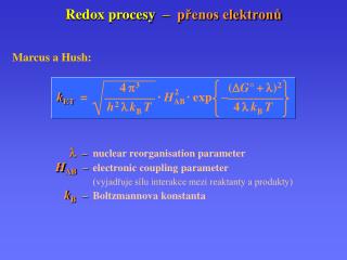 Redox procesy – přenos elektronů