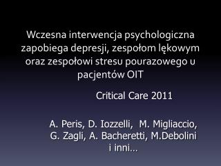Critical Care 2011