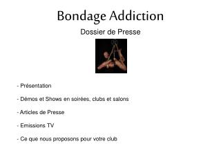 Bondage Addiction Dossier de Presse