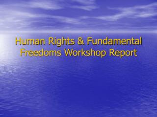 Human Rights &amp; Fundamental Freedoms Workshop Report